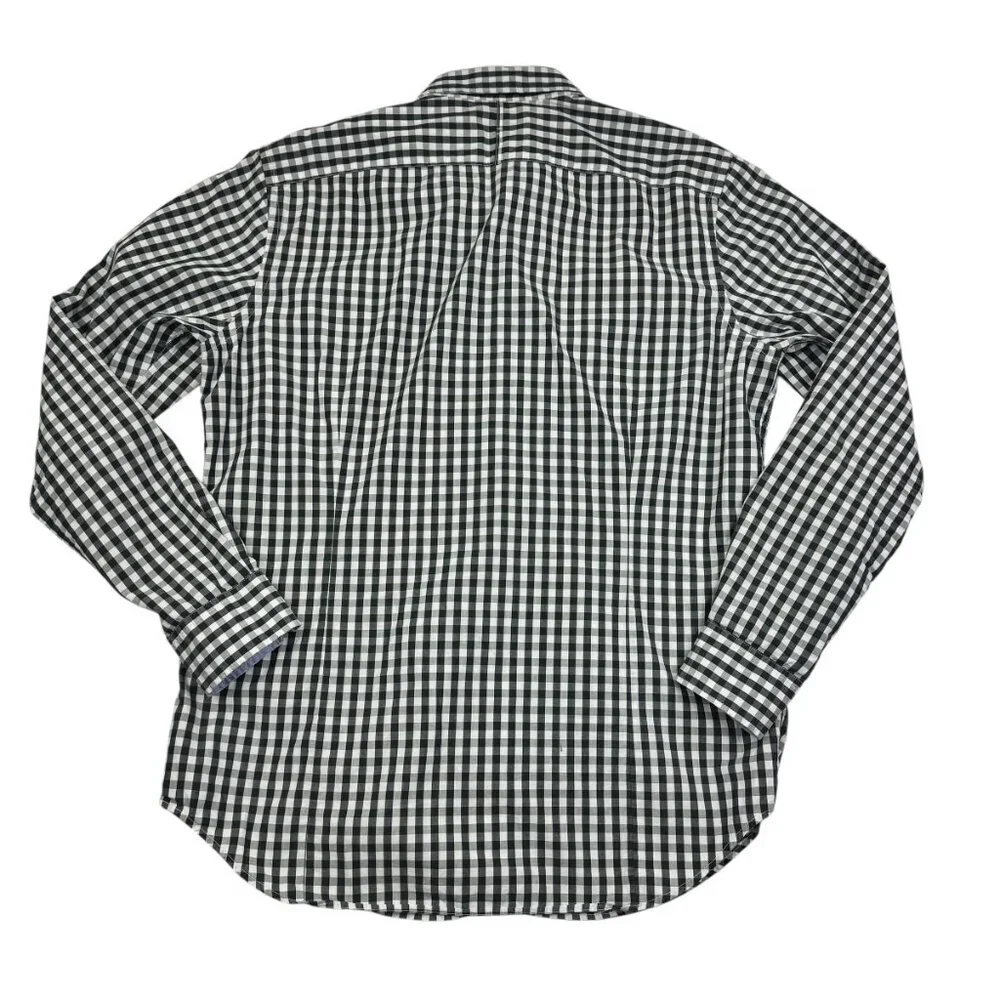 Banana Republic Soft Wash Tailored Slim Fit Gingham Button Down Shirt Men's L